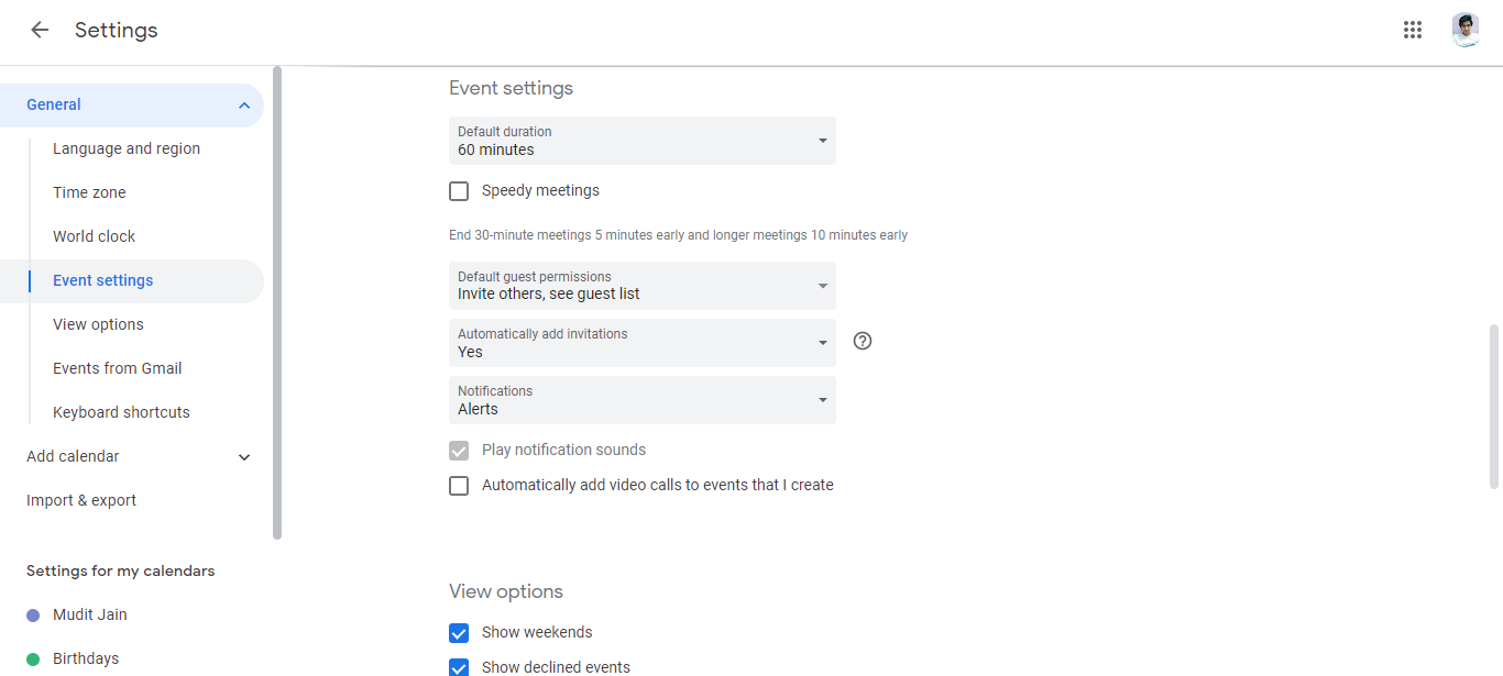 Automatically add invitations setting showing option selected: No only display invitations to which I have replied