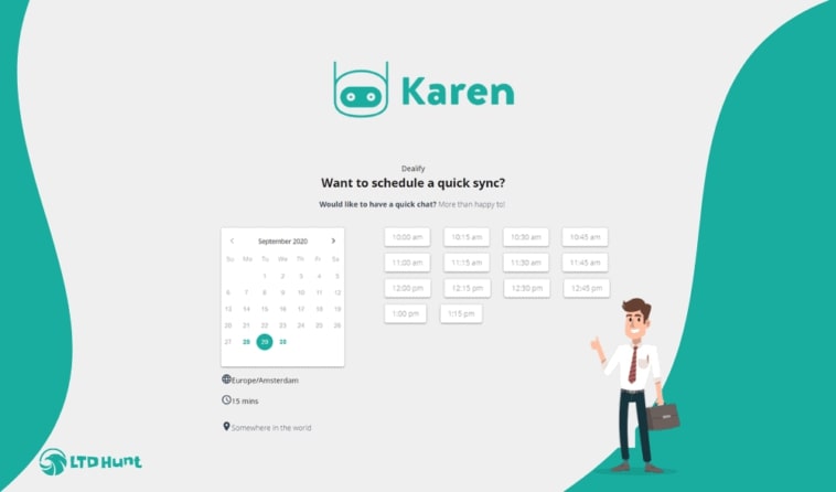 FrontDeskChat App interface for appointment booking facilities