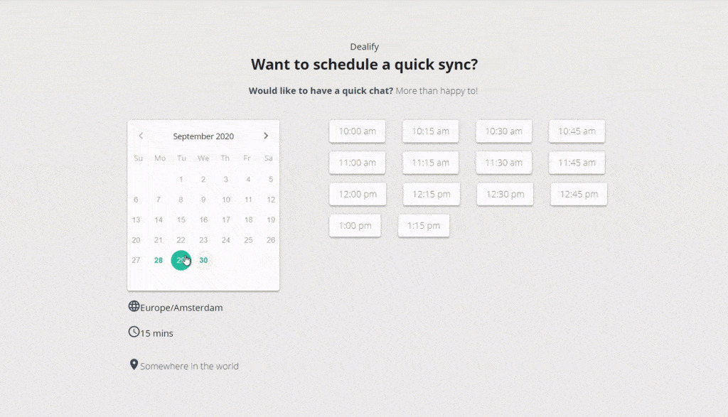scheduling in FrontDeskChat App