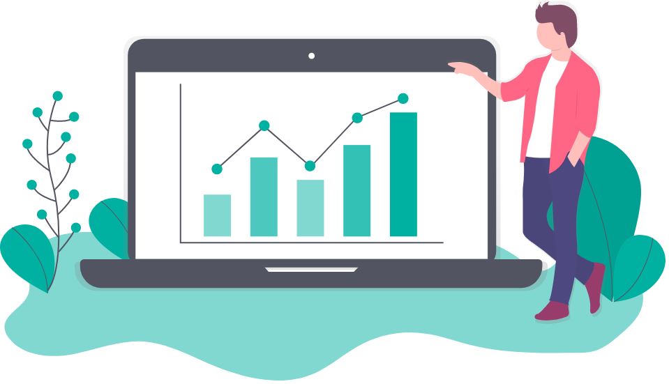 animated example of meeting analytics on FrontDeskChat app
