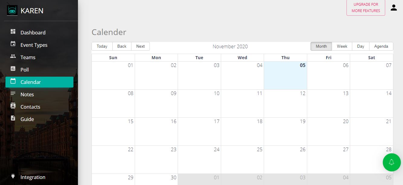 online calendars pooled for appointment scheduling in FrontDeskChat app