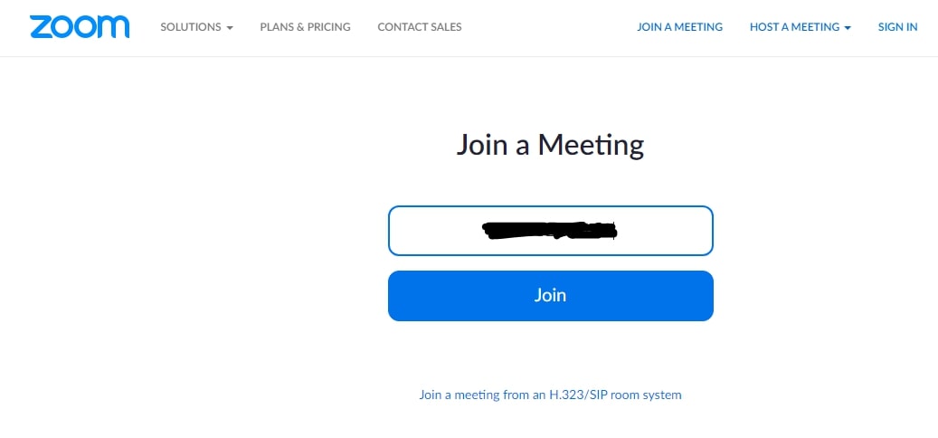 joining a zoom meeting from the web portal