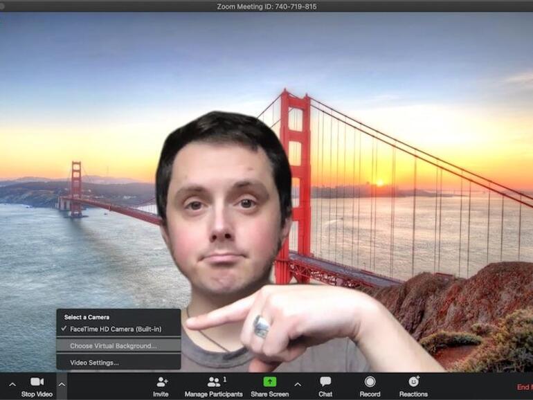 virtual background navigation on zoom desktop client